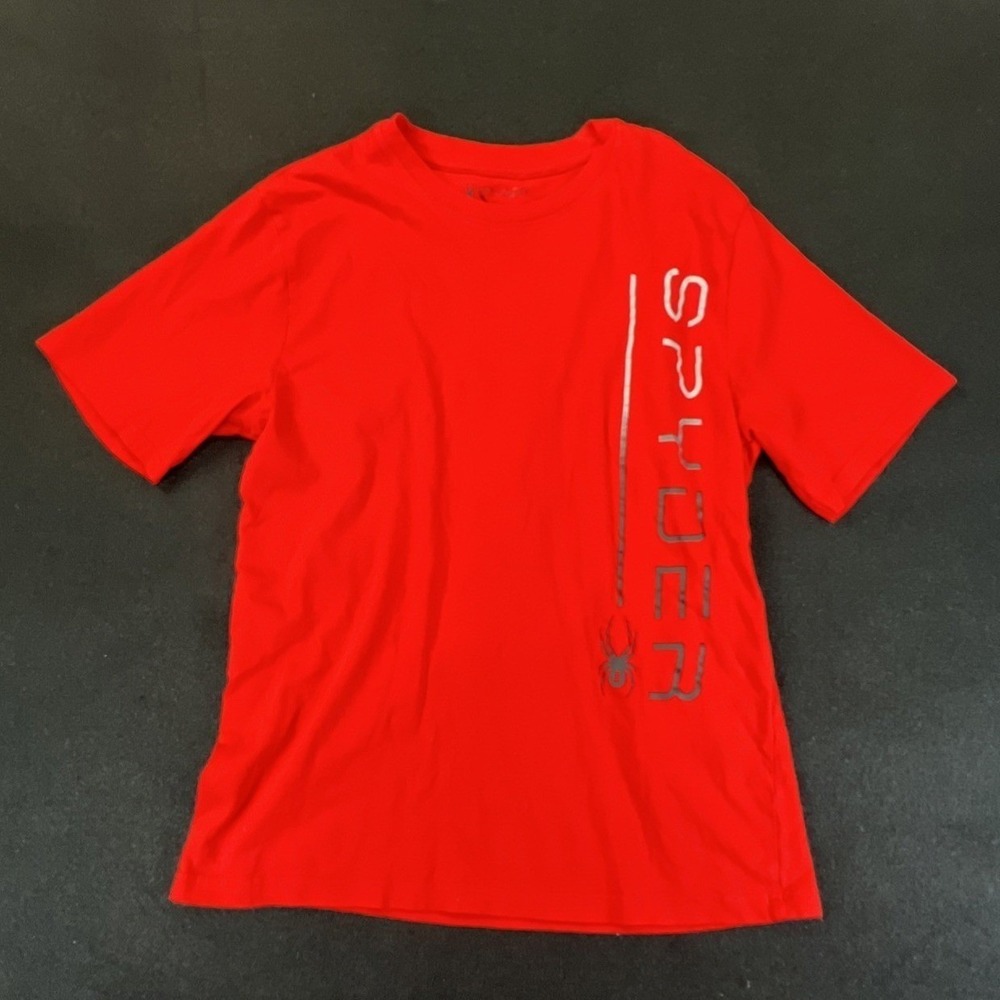 Spyder Graphic Tee Red Mens Large Short Sleeve Cotton Crew Neck Shirt